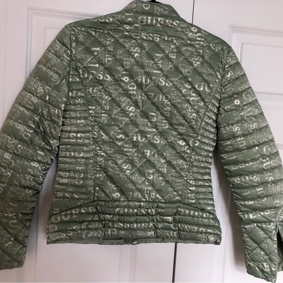 GUESS Green Quilted Jacket for Women - Picture 5 of 6